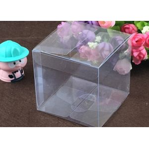 Foldable CMYK Small Transparent Plastic Boxes Clear Candy Packaging
