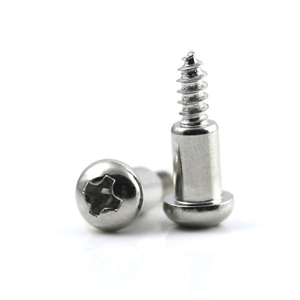 Quality Metric Custom M3 Nickel Plated Cross Round Head Tapping Thread Step Shoulder Screw for sale