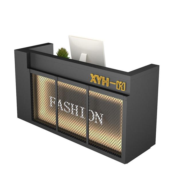 Customized Front Desk Reception Bar Table Rustic Checkout Counter with Reception Desk