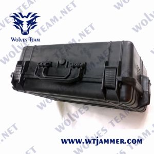 25W Anti Uav Drone Jammer Handbag 8kg 5000m WIFI GPS Shielding