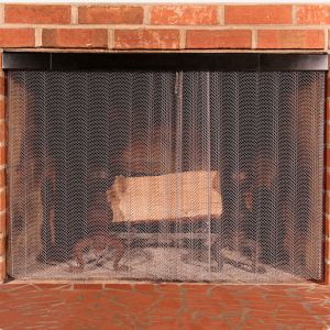 Stainless Steel 316l Chainmail Fireplace Screen Customized Easy To Be Hanged