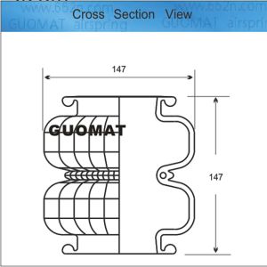 Firestone 267C1.5 267-1.5 Style 255-1.5 Air Spring Bellows Only Pick And Place