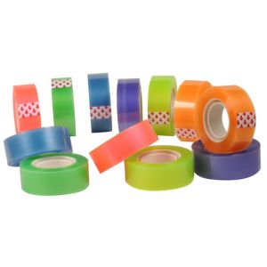 Colorful Low Noise BOPP Stationery Tape High Adhesive Water Proof