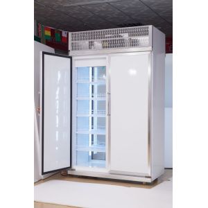 Front and back open doors with 5 layers Upright Display Freezer / Water Drink