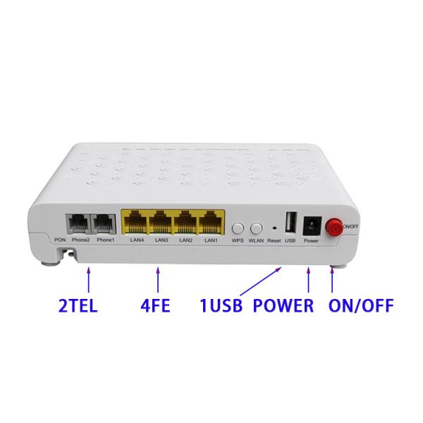 Quality NETWORK FTTH FIBER ZTE GPON ONU F660 V5.0 4FE 2TEL ONU ONT ROUTER for sale