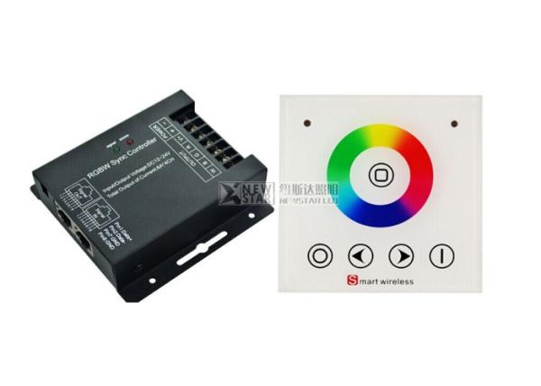 Quality LED RGBW Controller 12V 288W With synchronization RF Wireless Full Touch Wall Panel 24V 576W for rgb led strip for sale
