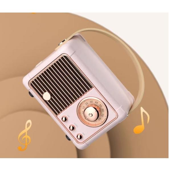 Retro Mini Bluetooth Speaker Compact Small Bluetooth Speaker Wireless With Hands Free Answering