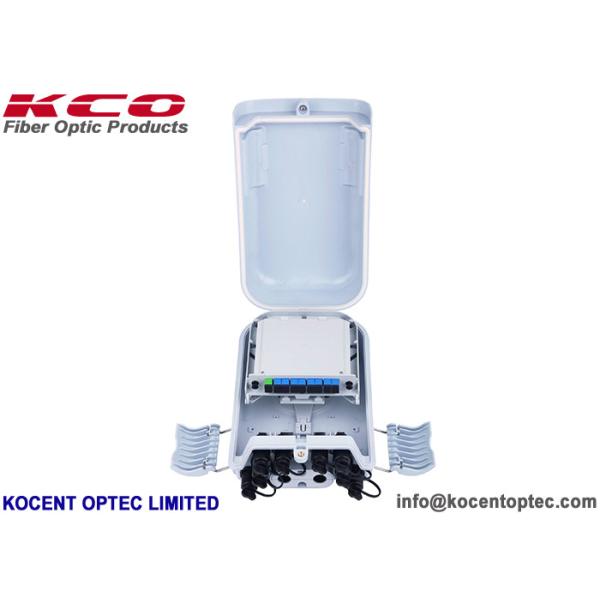 8 Port Outdoor Fiber Optic Termination Box with 12 Fibers Capacity and ABS+PC