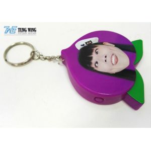 Cute Purple Peach Shaped Musical Keyring , Custom Talking Keychain