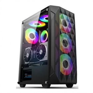 Wholesale ETEK - ATX/Matx Computer Case Tempered Glass panel on Side Pressed Mesh Front Panel Support Water-cooled Radiator from china suppliers