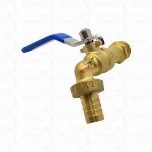 Gold Plated Heavy Duty Classic Blue Iron Handle Bibcocks Spout Faucet Spigot