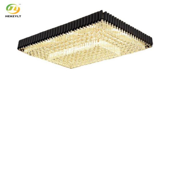 265Volt Various Size Rectangle Led Ceiling Light Gold And Black Crystal And