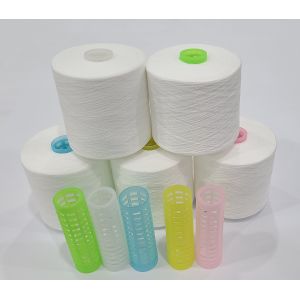Wholesale 20s/2, 40s/2 60s/2 100% Polyester Core Spun Yarn Raw White Polyester Twisted Yarn from china suppliers