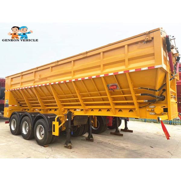 3 Axles 50 Tons With FUWA Brand Axles Crawler Dump Truck Semi - Trailer Export