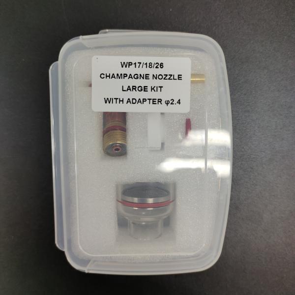 2.4 mm TIG Welding Torch Stubby Gas Lens Glass Cup Kit for WP-17/18/26 Air Cooling