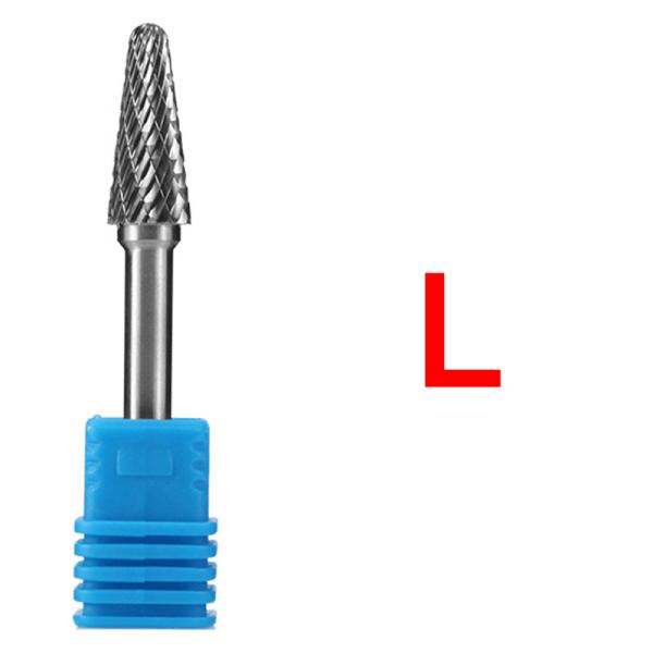 SL-4 Tungsten Carbide Burr Double Cut Rotary Burrs File Radius Taper Shape 1/4"