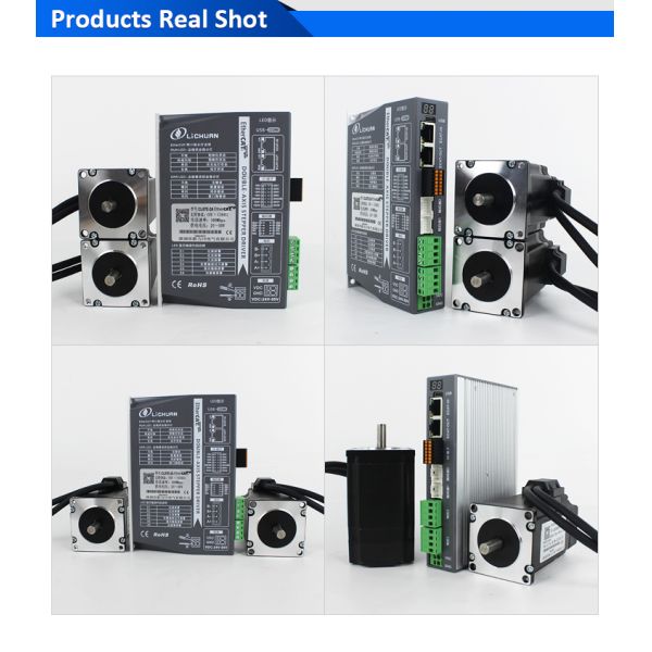 Lichuan 2-Axis DC Closed Loop Stepper Motor Drivers Controller Kit 2.0N.m 2Phase Nema23 DC24V~50V 3.0/4.0A 1000PPR