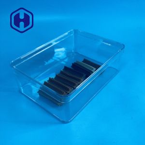 1180ml Disposable PET Packaging Box Big Size Rectangle Plastic Food Chocolate