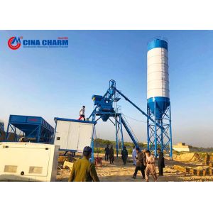 Stationary Cinacharm Aggregate 80mm HZS25 Concrete Mixing Plant