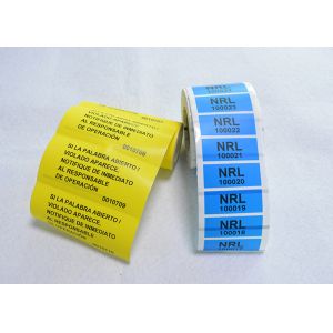 Custom Red Non - Residue VOID Security Labels In Roll / Sheet Polyester Label