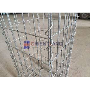 Square Gabion Columns 100cm Mesh Size 5*10cm Gabion Basket Retaining Wall