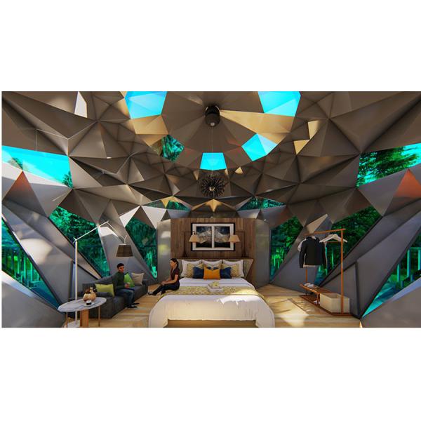 Light Steel Frame Movable Eps Prefab Geodesic Dome House Dome Bungalow Kits