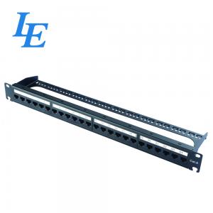 China P6224-C6 24 Port Shielded Patch Panel , 24 Port Patch Panel Rack Mount on sale