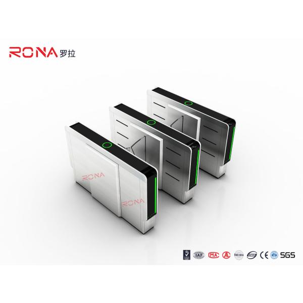 Quality Automatic Pedestrian 304 Flap Barrier Gate With Servo Motor 900mm Width for sale