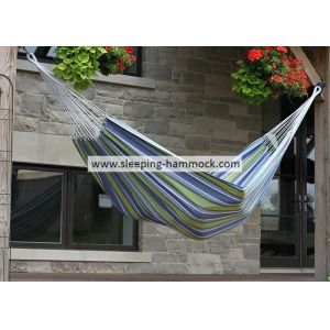 Indoor Brazilian Sleeping Hammock With Stand , Tree To Tree Soft Recycled Cotton