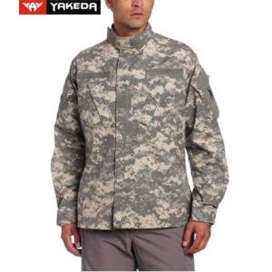 Anti UV Army Camouflage Clothes With Zigzag Stitched Mandarin Collar