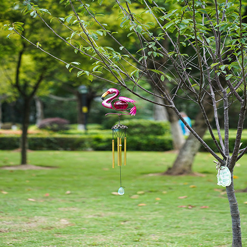 LED Solar Powered Wind Chime Multicolor Metal Solar Yard Ornaments