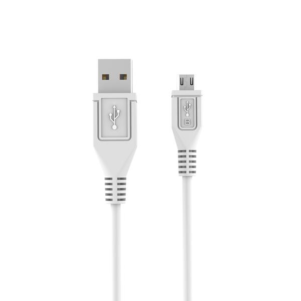 PVC Android Micro USB Cable ABS PC Integral Moulding Nylon Braided 1M Length