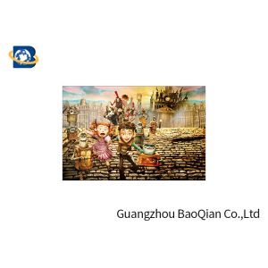 4 Color UV Printing 3D Lenticular Poster Light Weight ANTI - Scratch Cartoon