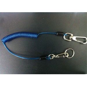 China Hot Sale Transparent Blue Spring Steel Wire Spiral Coiled Tether on sale