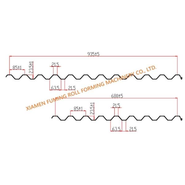 Powerful Metal Roof Forming Machine 11KW Profile Panel Rollformer