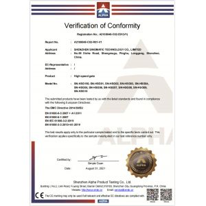 SHENZHEN SINOMATIC TECHNOLOGY CO., LIMITED Certifications