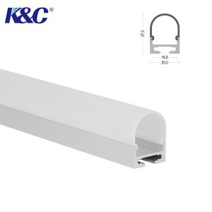 China Sandblasting Led Aluminum Channel Profile PC PMMA  Spray Coating on sale