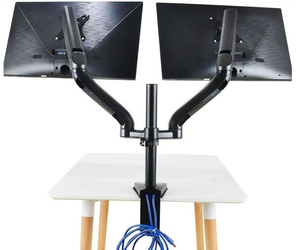 Quality OEM LCD Monitor Lift , Telescopic Multi - Function Alloy Dual-Screen Display Computer Stand Rotary Lifting Bracket for sale