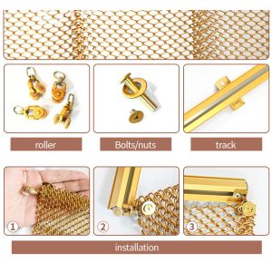 Installation System Metal Coil Mesh Ceiling Drapery