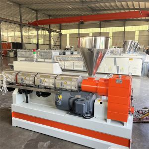 Conical Twin Screw PVC Extruder Machine , Plastic Dual Screw Extruder
