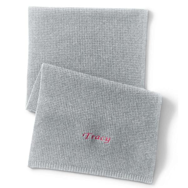 Warm Waffle Stitch Knitted Hat Scarf Gloves Sets For Women 7GG Gauge Durable