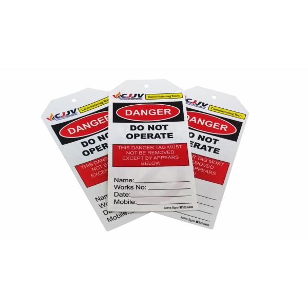 Custom Design Plastic Safety Tag for High Performance Applications