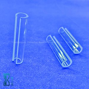 High Transparencye Fused Silica Custom Semicircular Quartz Tubes Glass Pipe
