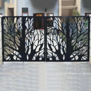 Galvanized Decorative Laser Cutting Gate Design Powder Coated