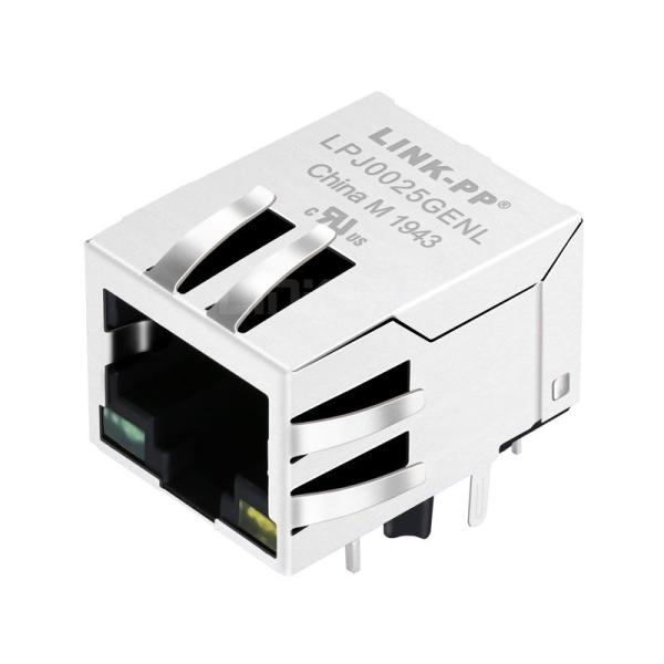 LPJ0025GENL Single Port RJ45 Female Connector with 100 Base-T Integrated