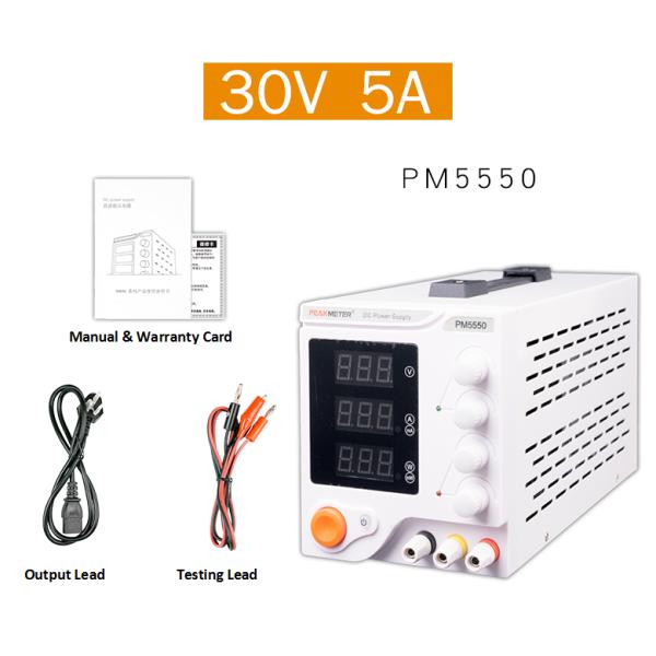 Adjustable 30V 5A 10mV 10mA DC Power Supply 2000m Altitude
