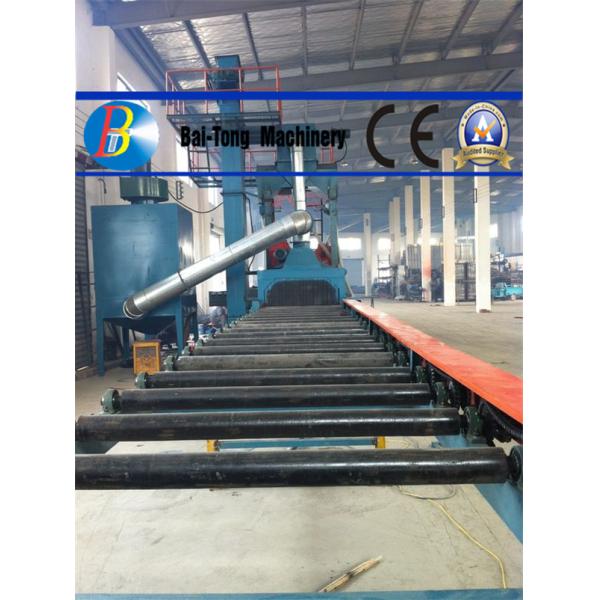 H Beam Electric Shot Blaster , Wheel Shot Blasting Machine Roller Conveyor Type