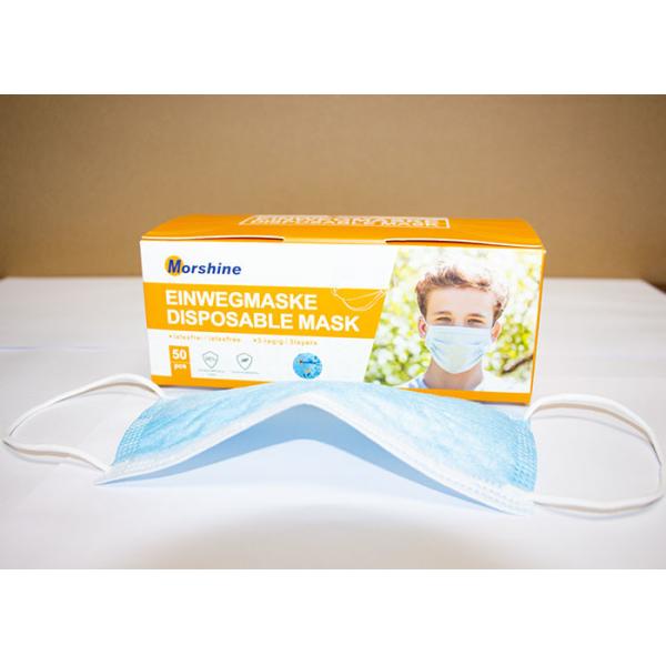 Quality 3 Layers Disposable Non Woven Face Mask General Size With Elastic Earloop for sale