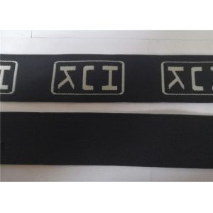 5.5 Cm Polyester Jacquard Webbing Black Bottom White Words Luggage Use
