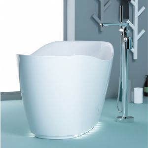 Wholesale Modern White Free Standing Bathtub With Center Drain Placement Customized Color from china suppliers